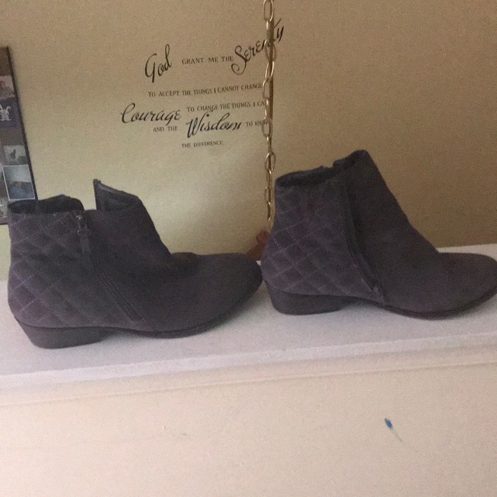 Gray boots
